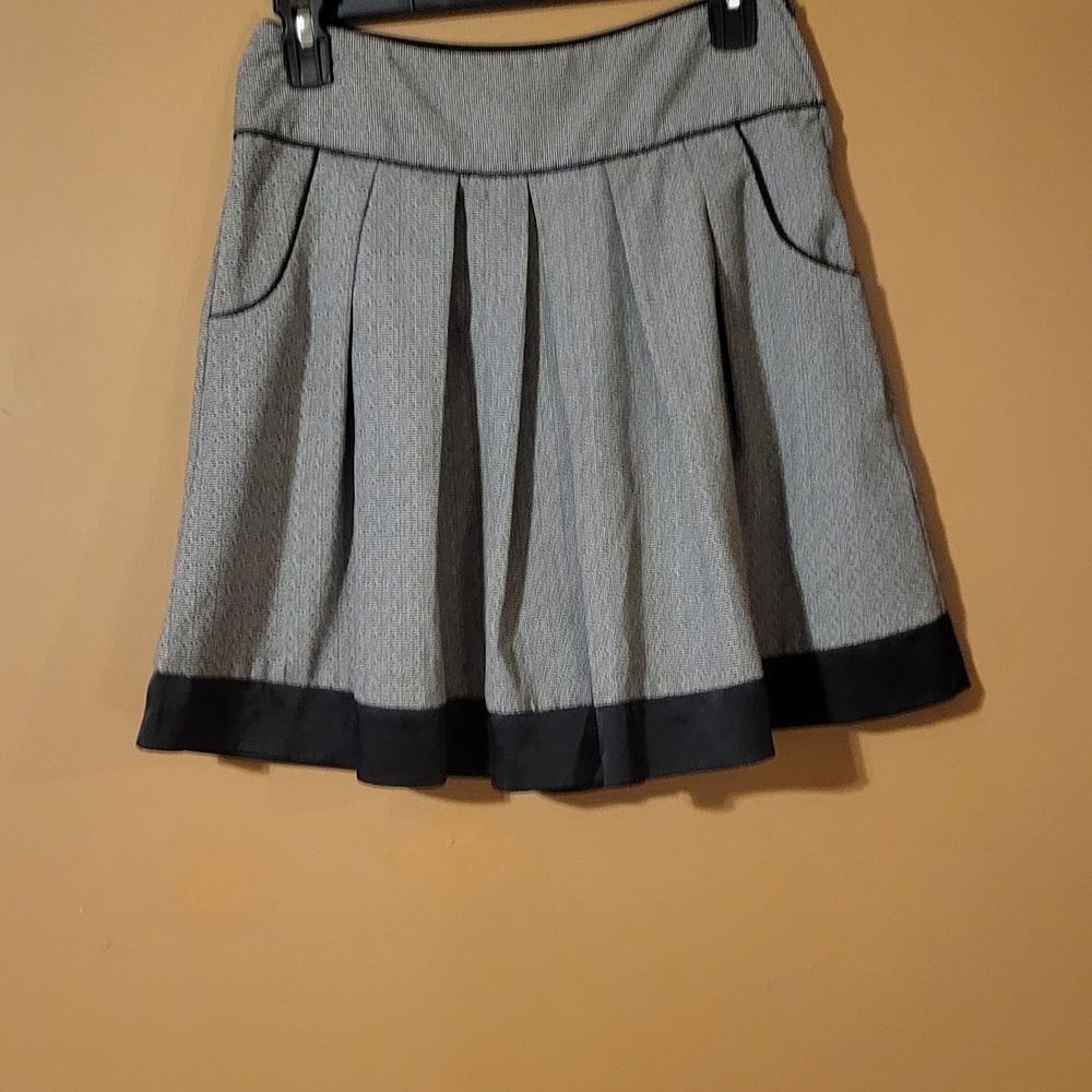 Chic Black and Gray A-Line Women's Skirt